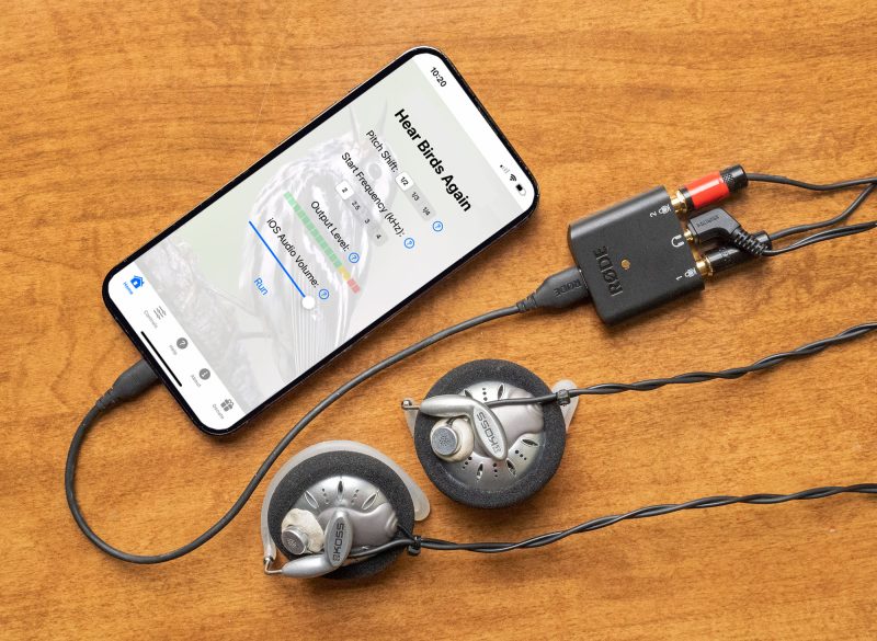 Headset on wood table